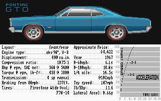 Test Drive II - Muscle Cars [datadisk] atari screenshot